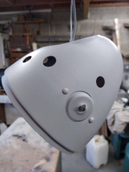 Phare pendant, sablage, antirouille, aprèt