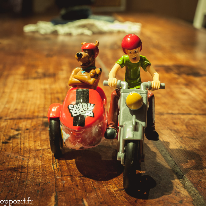 Scooby-doo en sidecar