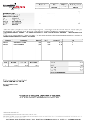 Modèle Denso adaptable